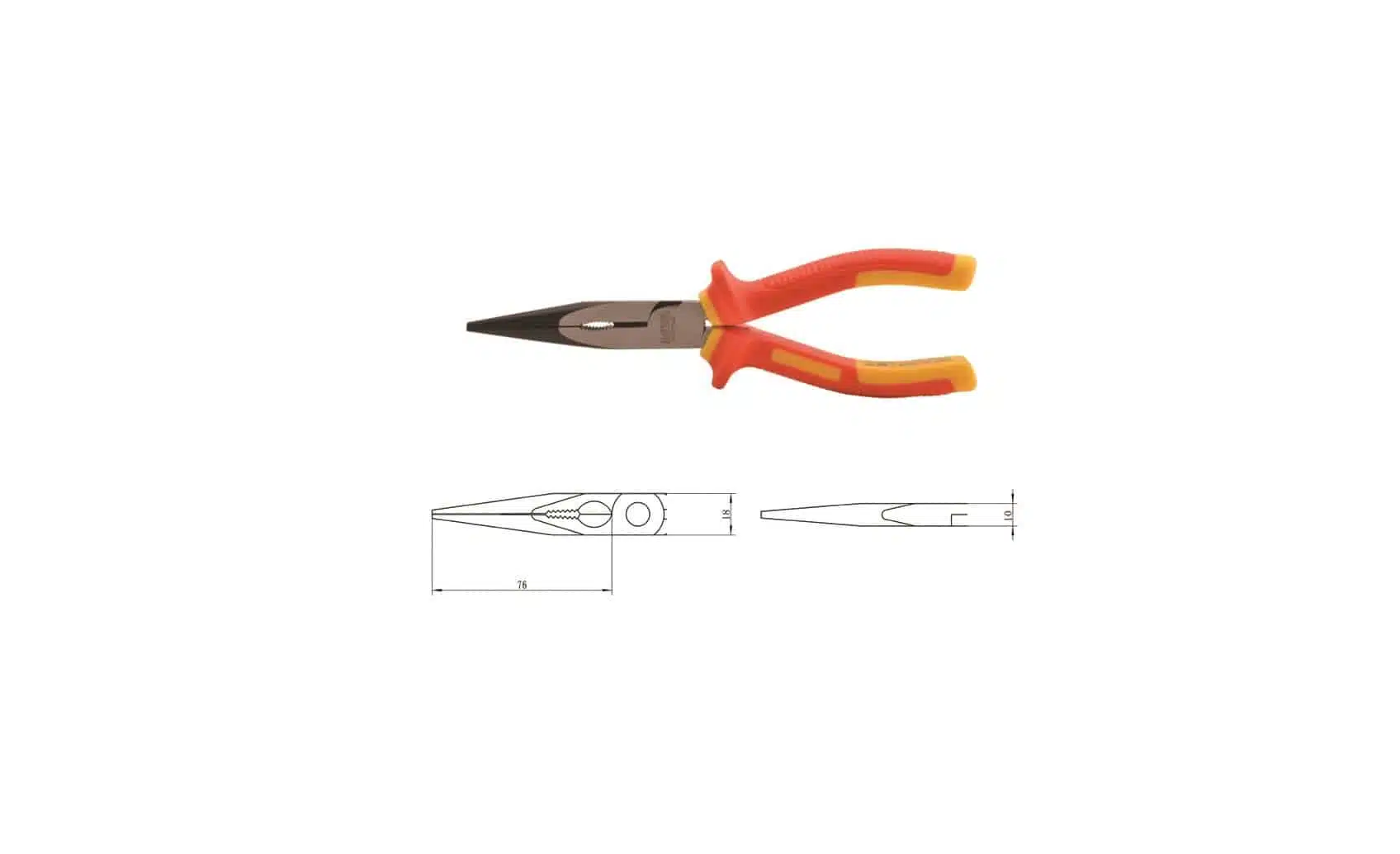 Thick insulation nose pliers