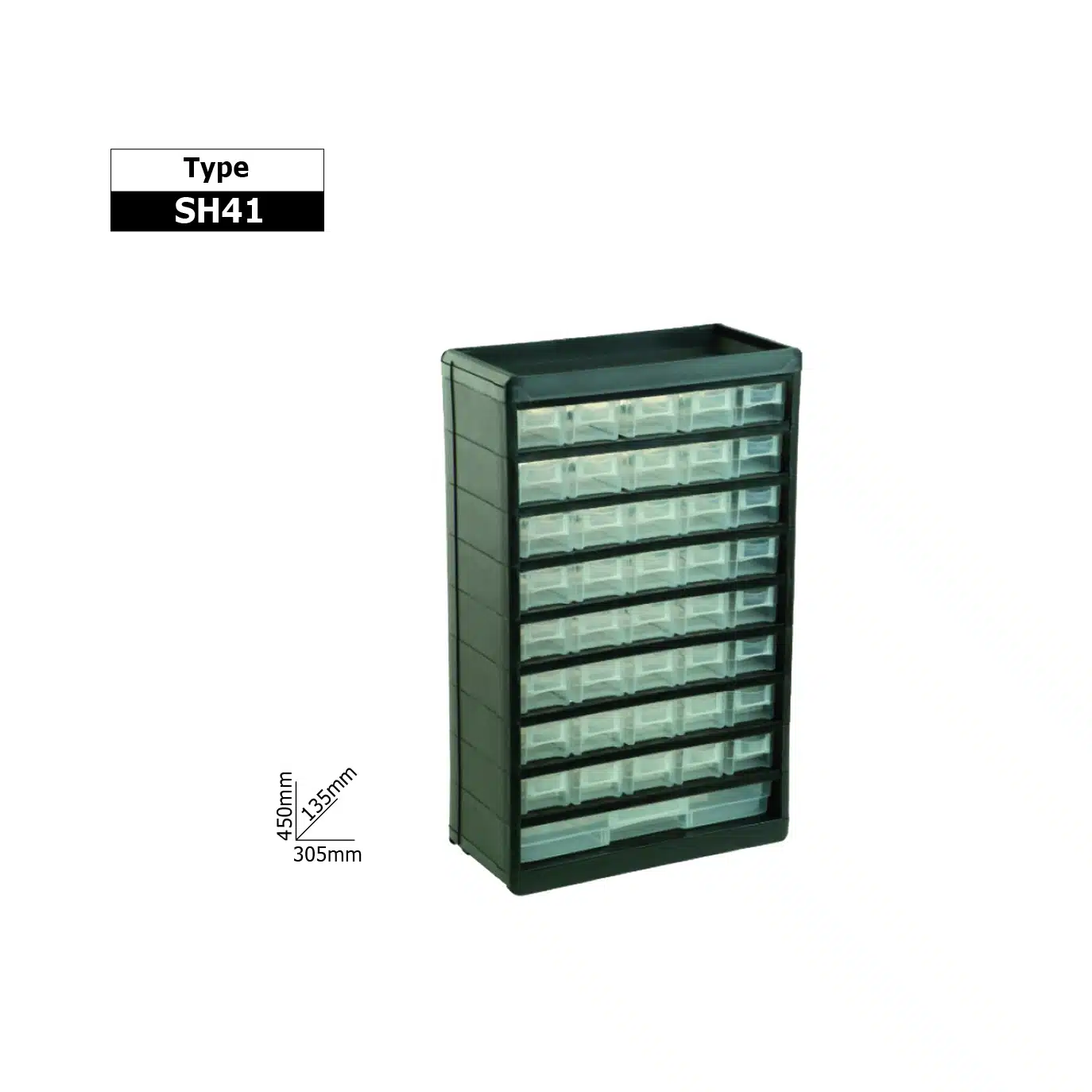 Compact storage cabinet - 41 removable compartments - Image 2