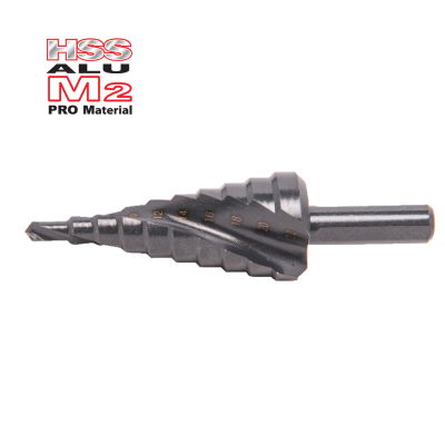 Spiral stepped drill bit HSS ALU M2 PRO B.Tech 0504016