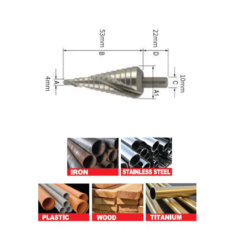 HSS ALU M2 PRO spiral stepped drill bit - Image 2