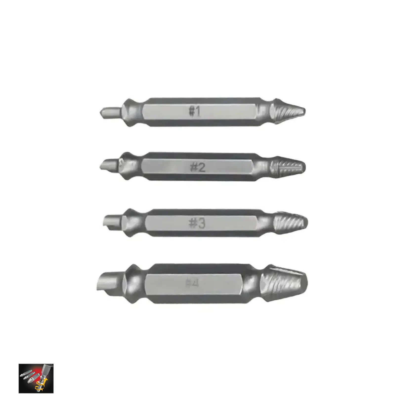 1/4" HEX impact screwdriver set 4 units B.Tech 0504040