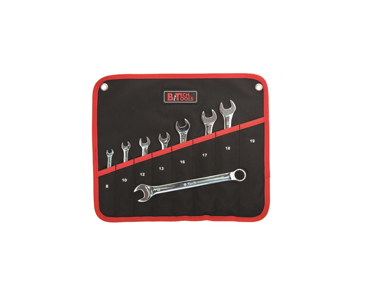 Open-end wrench set 8 pieces B.Tech 8-19 new case 0507252