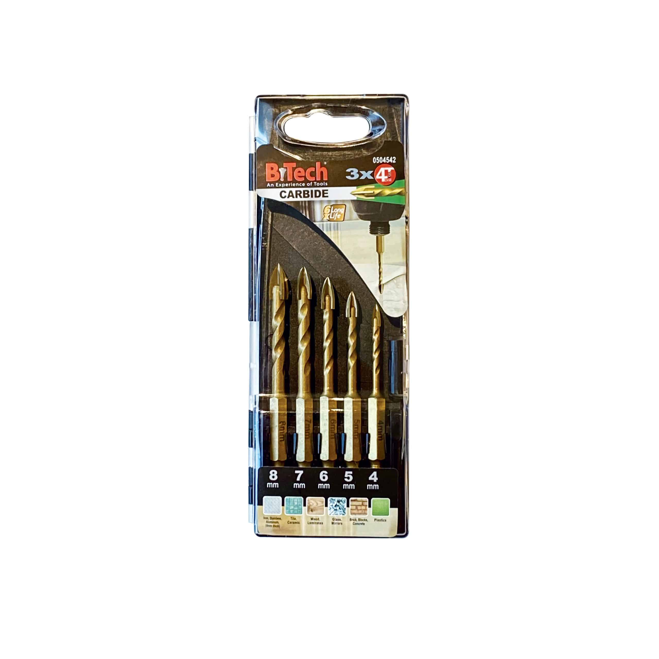 Original 3X 4T Spiral Impact Drill Bit Set 5 pcs - Image 4