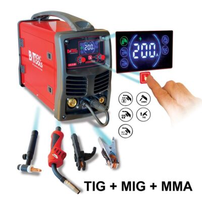 Inverter welder 200AH LCD model MMT 3 in 1 WS4 TIG+MIG+MMA B.Tech 0500330