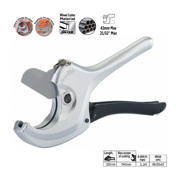 Lightweight Stainless Steel Ratchet PVC Pipe Cutter