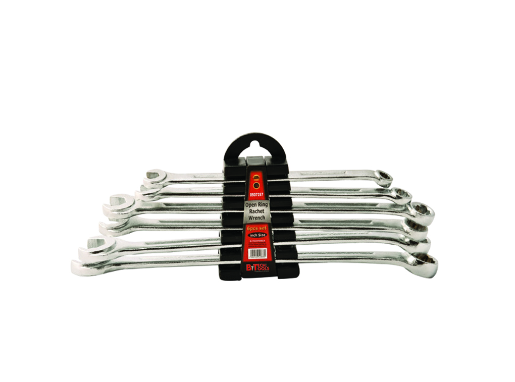 Quick open ring wrench set