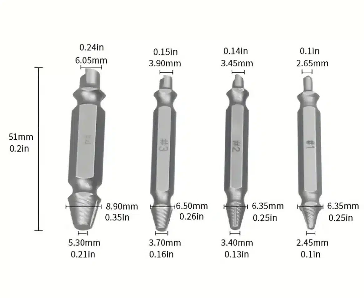 1/4" HEX impact screwdriver set, 4 units - Image 2