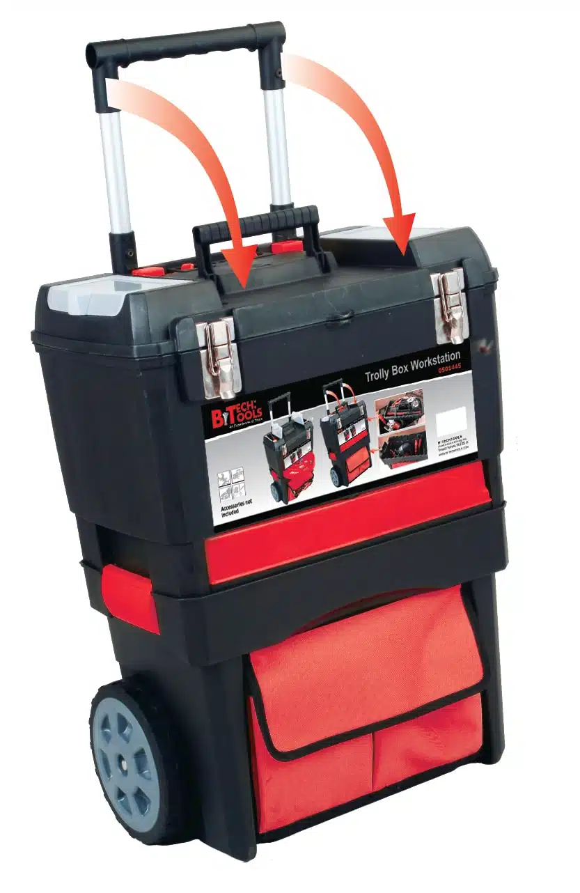 Toolbox on wheels with storage compartment - Image 2