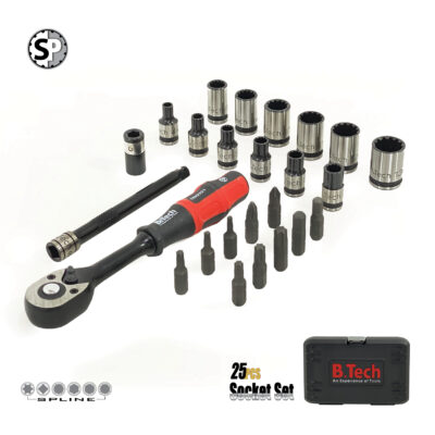 25-piece socket and accessory set "Dual Spline DR 1/4 B.Tech 0505508