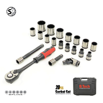 21-piece "Dual Spline DR1/2" B.Tech 0505512 Socket and Accessory Set