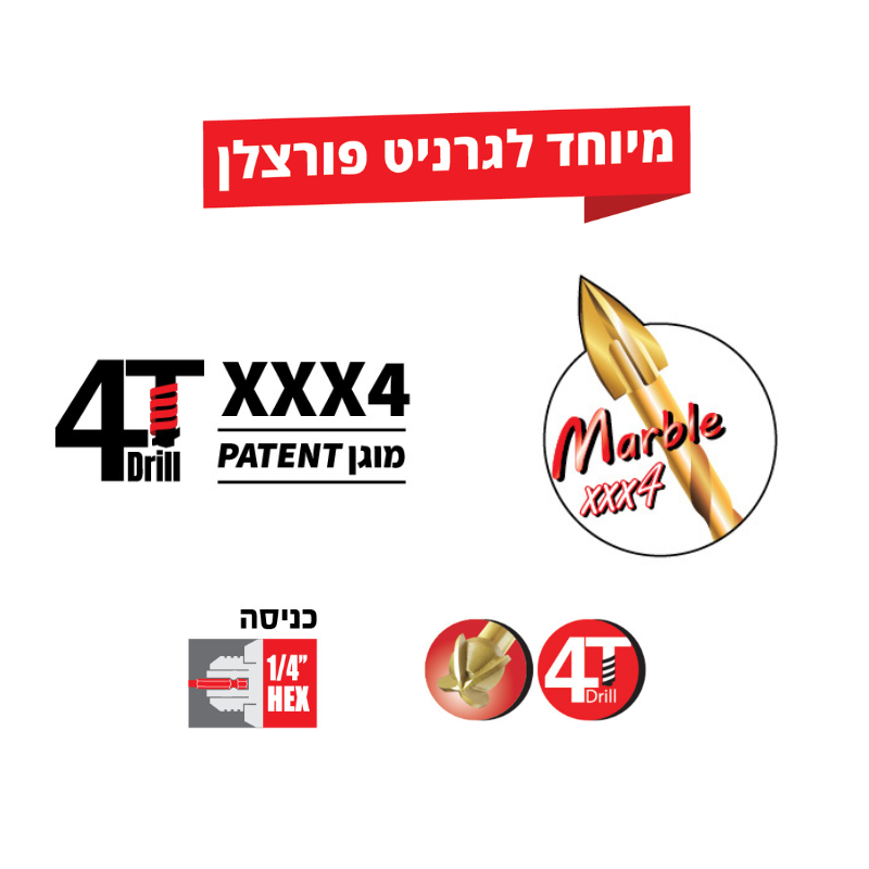 Icons for 4T drill for granite and porcelain 0509203